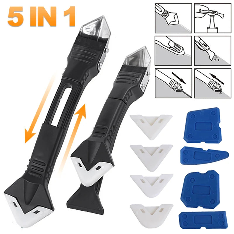 Silicone Scraper Sealant Smooth Remover Tool Set 9 In 1 Floor Caulk