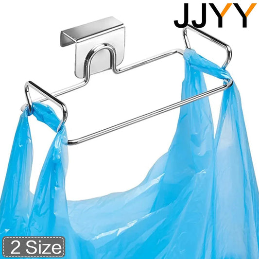 JJYY Kitchen Trash Rack Cabinet Door Garbage Bags Holder Stainless