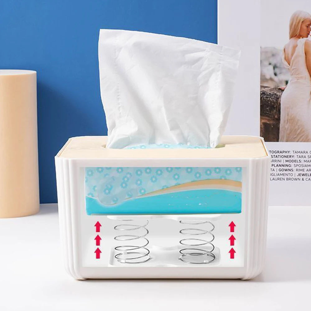 Automatic Tissue Box Tissue Dispenser Spring Loaded Tissue Holder