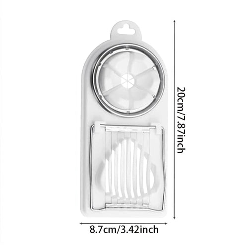 Multifunctional PP Base egg cutter 2-in-1 stainless steel wire pull