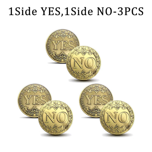 YES NO Decision Coins Magic Coin Collections Good Luck Vintage Antique