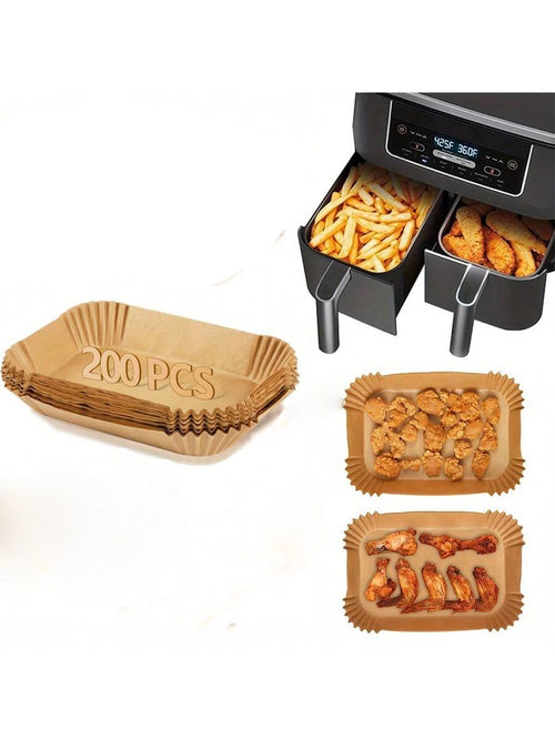 10-200pcs Air Fryer Disposable Paper Liner Square Air Fryer Liner Oil