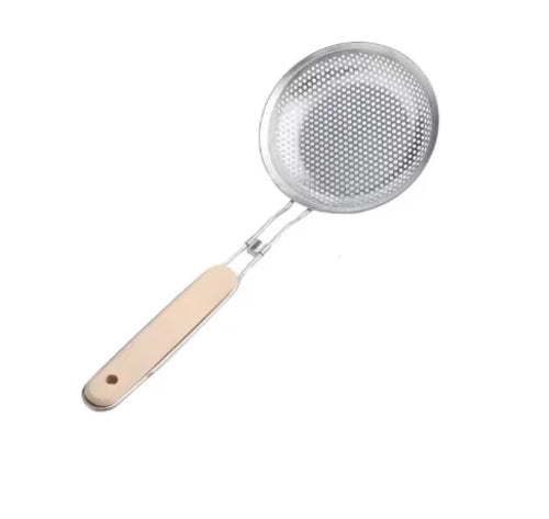 Stainless Steel Fine Mesh Skimmer Spoon for Noodles Spaghetti Colander
