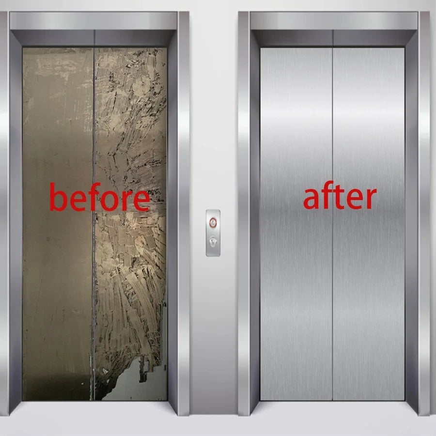 PVC Stainless Brushed Silver Removable Wallpaper Decor Film Vinyl