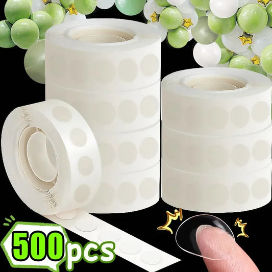 Double Sided Clear Sticky Point Tape Balloon Glue Dot Adhesive