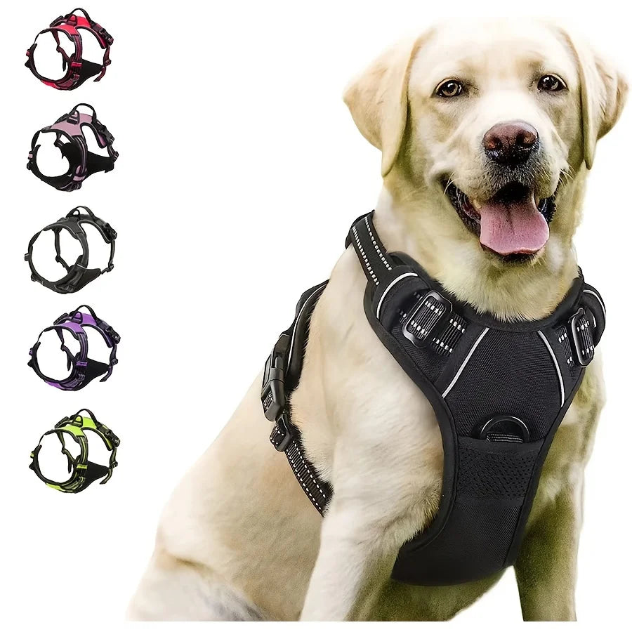No Pull Dog Harness Front Clip Heavy Duty Reflective Easy Control
