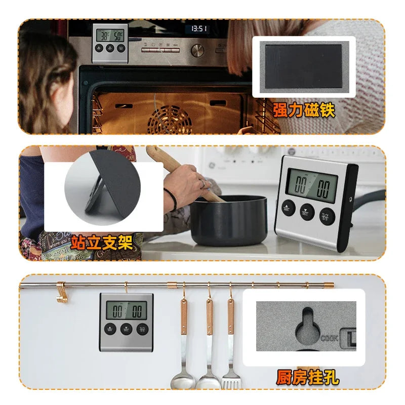 Tp700 Digital Remote Wireless Food Kitchen Oven Thermometer Probe For