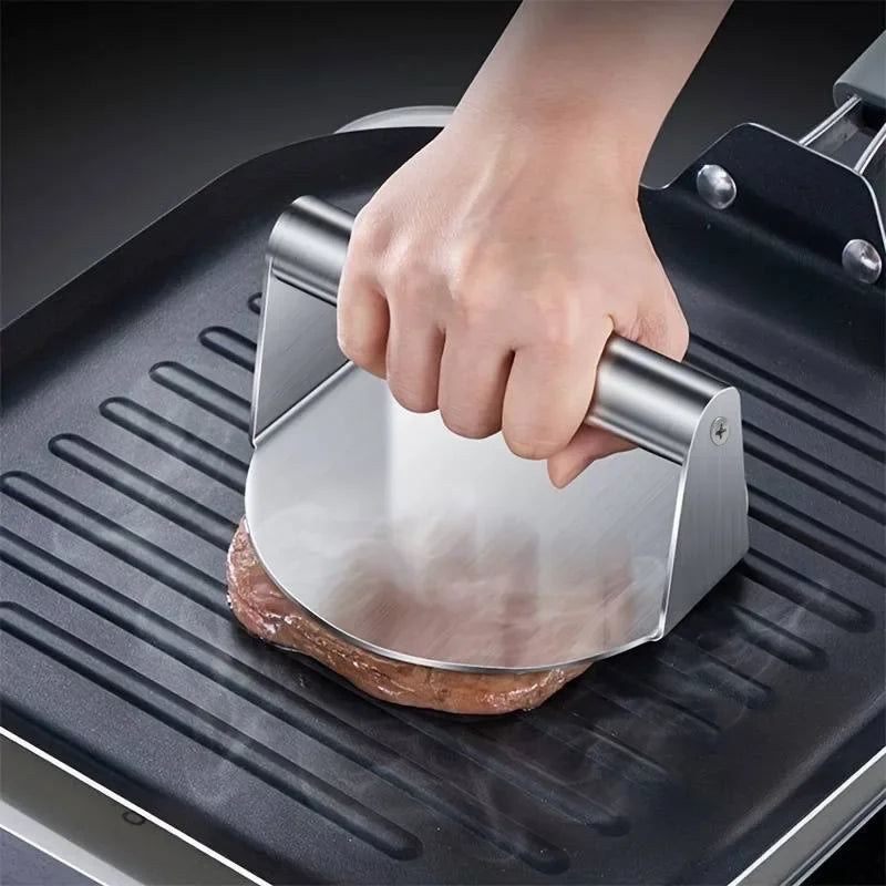 New Stainless Steel Smash Burger Press | Heavy Duty Patty Maker &