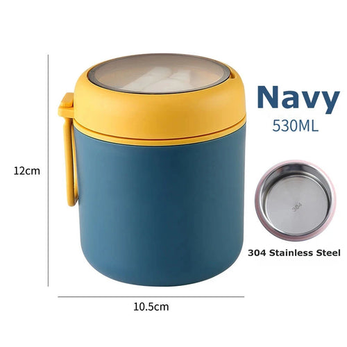 530ml/710ml Food Thermal Jar Insulated Soup Cup Thermos Containers