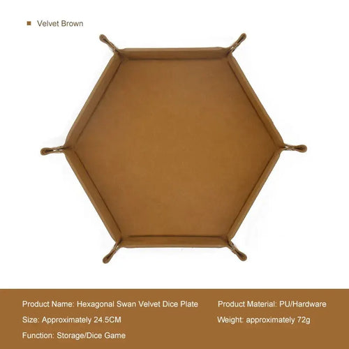 1pc Hexagonal Dice Tray and Miscellaneous Storage Box Board Game Dice