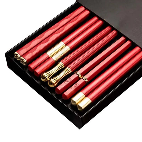 5Pairs High Quality Japanese Non-Slip Chopsticks Korean Home Hotel