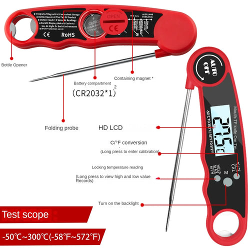 Tp700 Digital Remote Wireless Food Kitchen Oven Thermometer Probe For