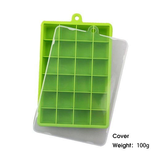With Lid /No Lid 24-hole Silicone Ice Tray Square Box Auxiliary Food