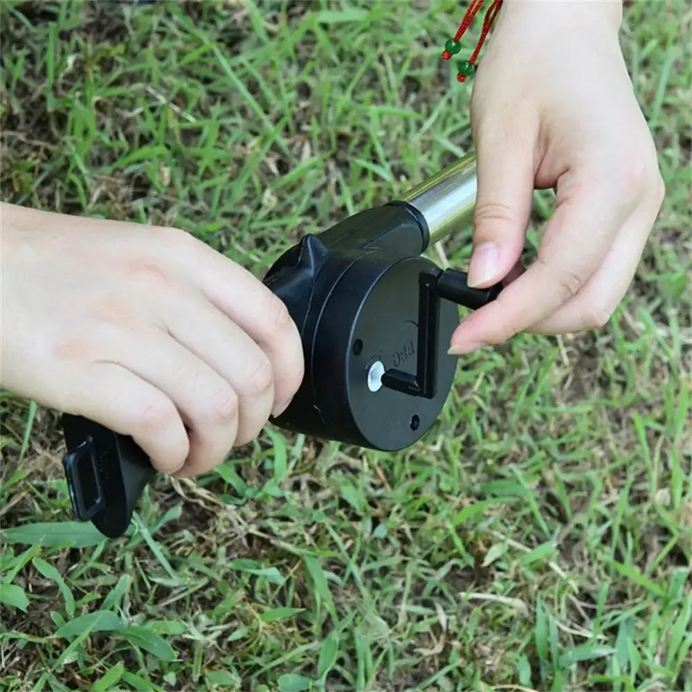 Hand-cranked Air Blower Barbecue Fan Mini Portable BBQ Grill Fire