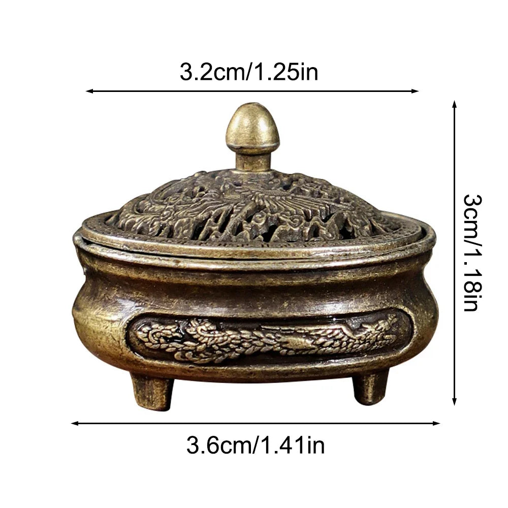 1PC Longfeng Fingertip Stove, Three-Legged Small Incense Burner,