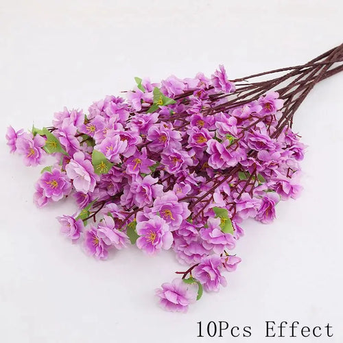 Artificial Sakura Flowers Bouquet Silk Fake Flowers for Home Room