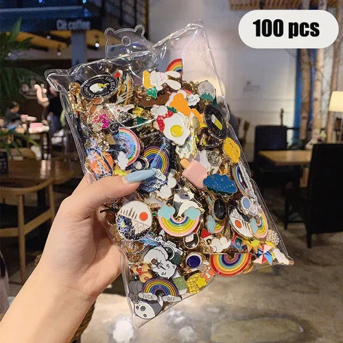 10-100Pcs Enamel Badges Pins Brooches Cute Cartoon Brooches for Child