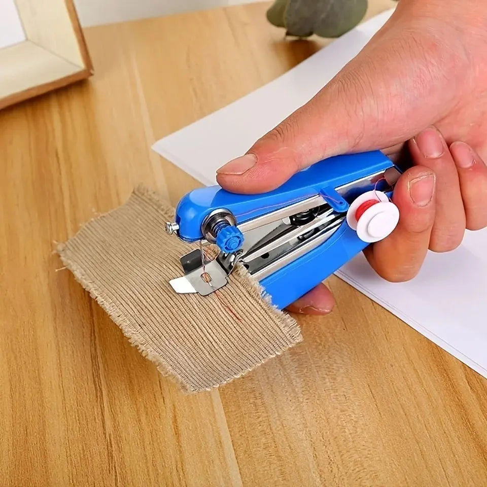 Home Handheld Sewing Machine Protable Outdoor Travel Clothes Fabrics