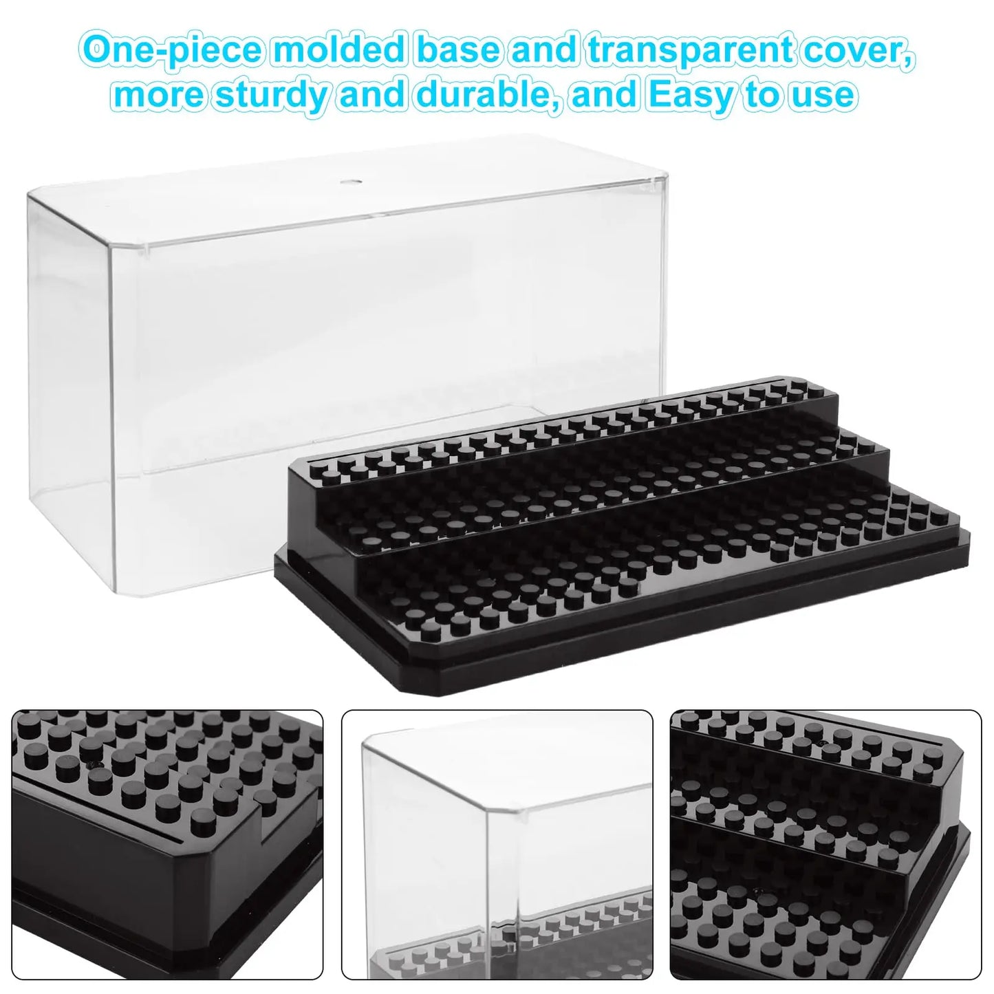 Acrylic Minifigures Display Case, Stackable and Dustproof Building