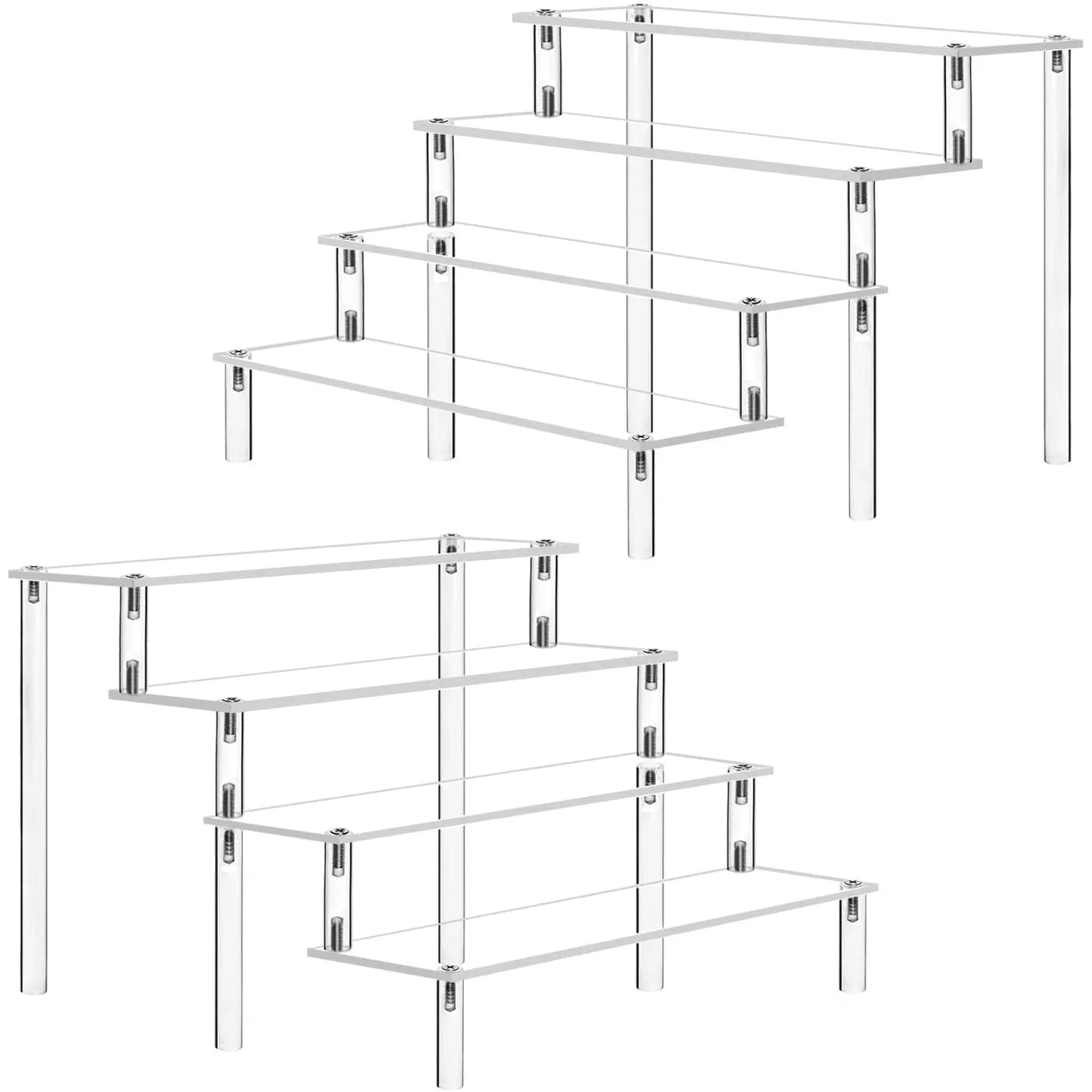 1-5 Tier Acrylic Display Stand,Clear Display Riser Rack for