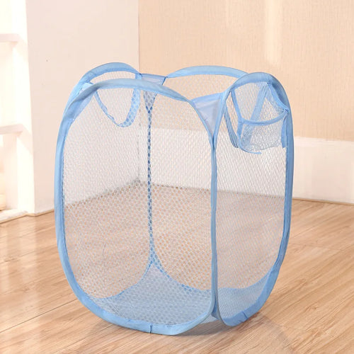 Collapsible Pop-up Mesh Laundry Basket Portable Clothes Hamper for