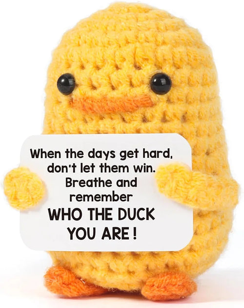 Positive Crochet Potato Animal with Positive Message, Emotional