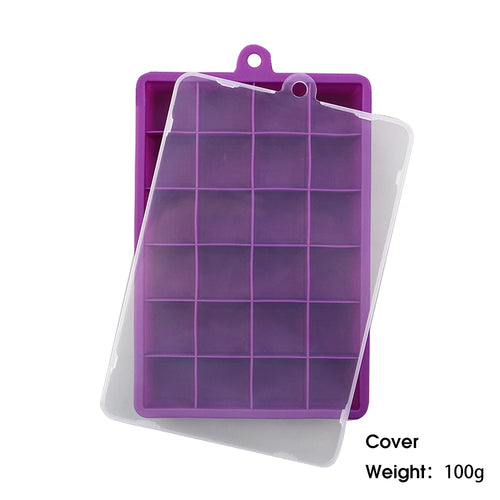 With Lid /No Lid 24-hole Silicone Ice Tray Square Box Auxiliary Food