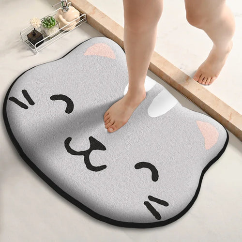 Thickened Special-shaped Absorbent Bathroom Floor Mat Flannel Toilet