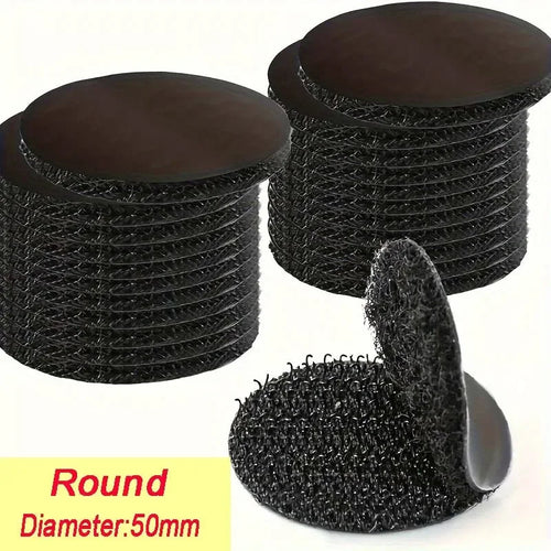 100PCS double-sided Household Use Touches Fastener Black Pad Fixed
