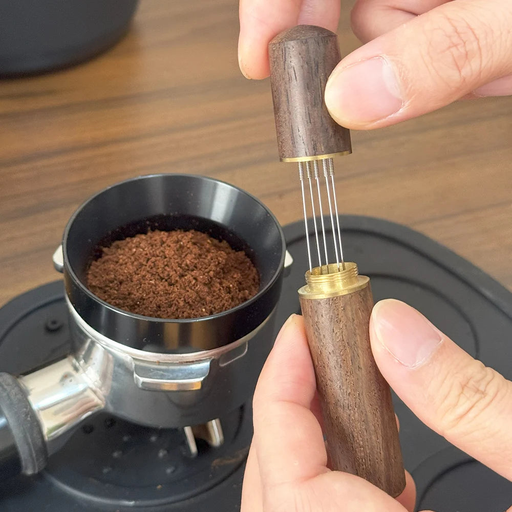 Espresso Coffee Stirrer Needle Distributor Coffee Powder Stirrer Wood