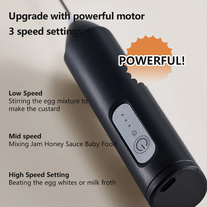 UPGRADED Electric Coffee Frother/MILK Whisk+Egg Beater MINI Food