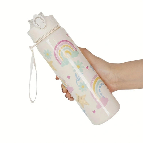 1pc 750ml 23OZ cartoon car series plastic water bottle, multiple