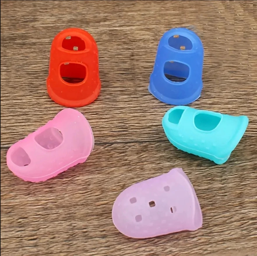 5 PCS/Set Thickened Universal Finger Silicone Guitar String Finger