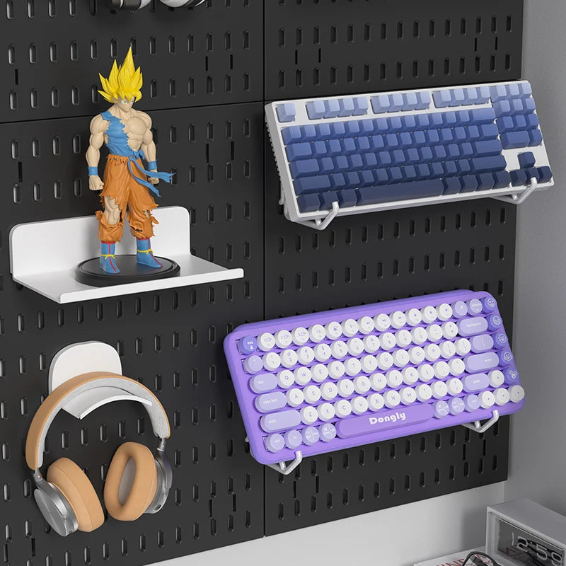 No-Drill Gaming Room Pegboard, Wall Organizer for Controller,
