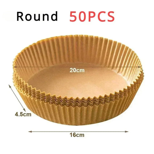50/100/200Pcs Air Fryer Baking Paper Non-Stick Airfryer Baking Papers