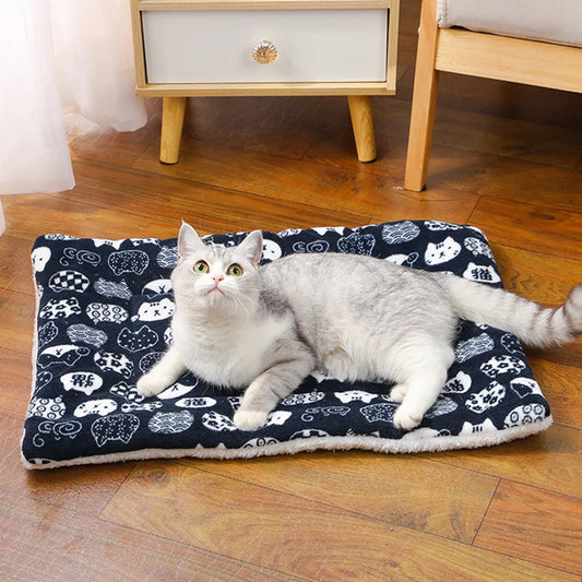 Thicken Cat Mat Breathable Flannel Cat Sleeping Mat Soft Dog Cushion