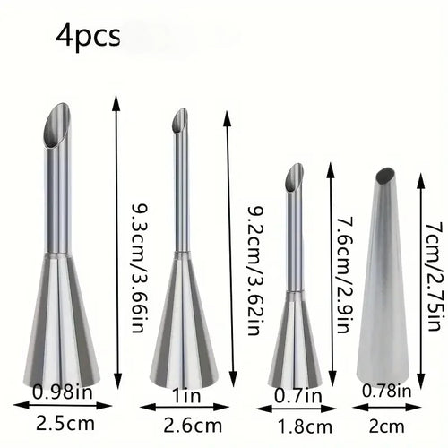Stainless Steel Puff Pastry Piping Nozzle Cake Cupcake Cookie Cream