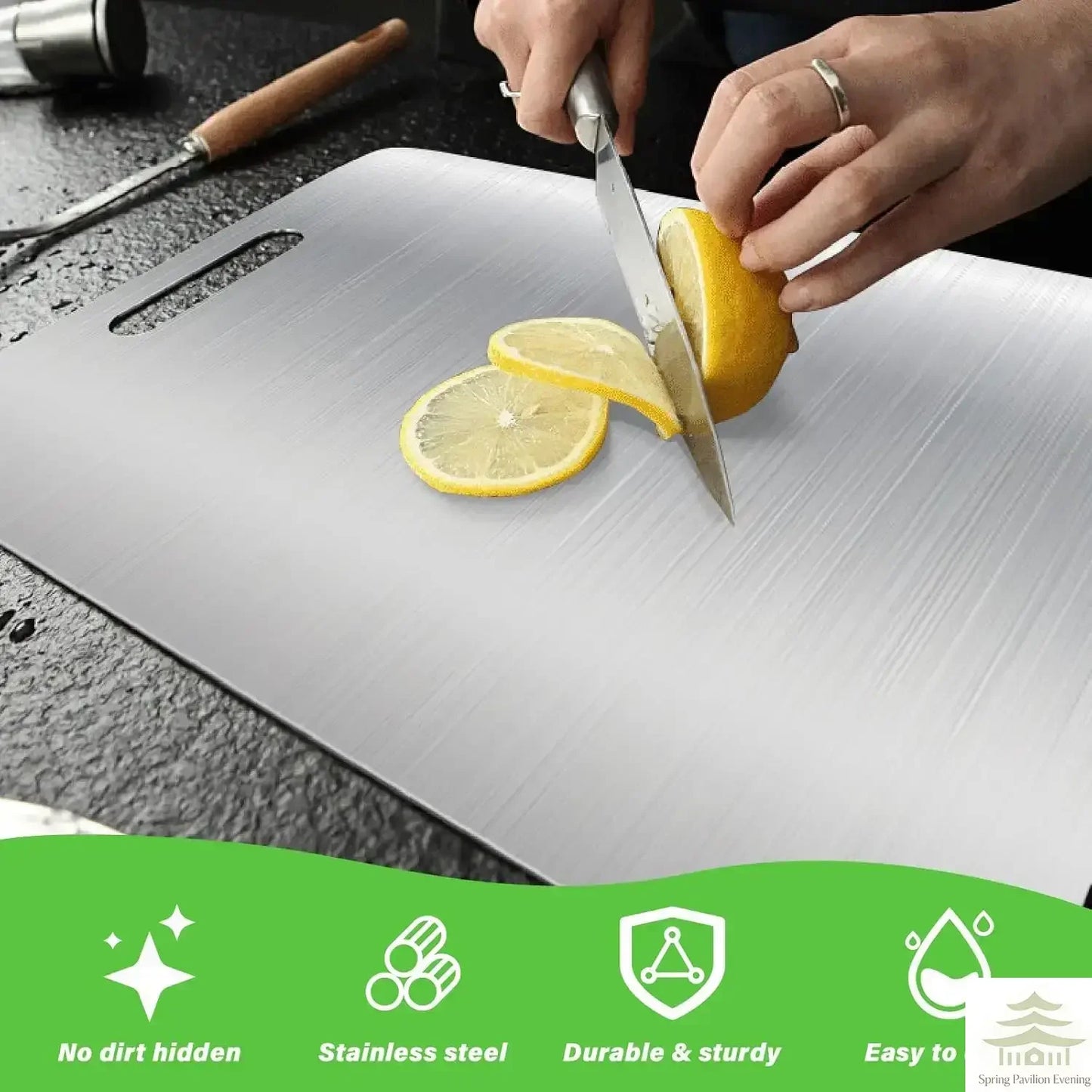 Stainless Steel Chopping Board Double Sided Thickened Kitchen Cutting
