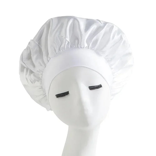 Bonnet Sleeping Cap Nightcap High Elastic Wide Brim Satin Night Hat