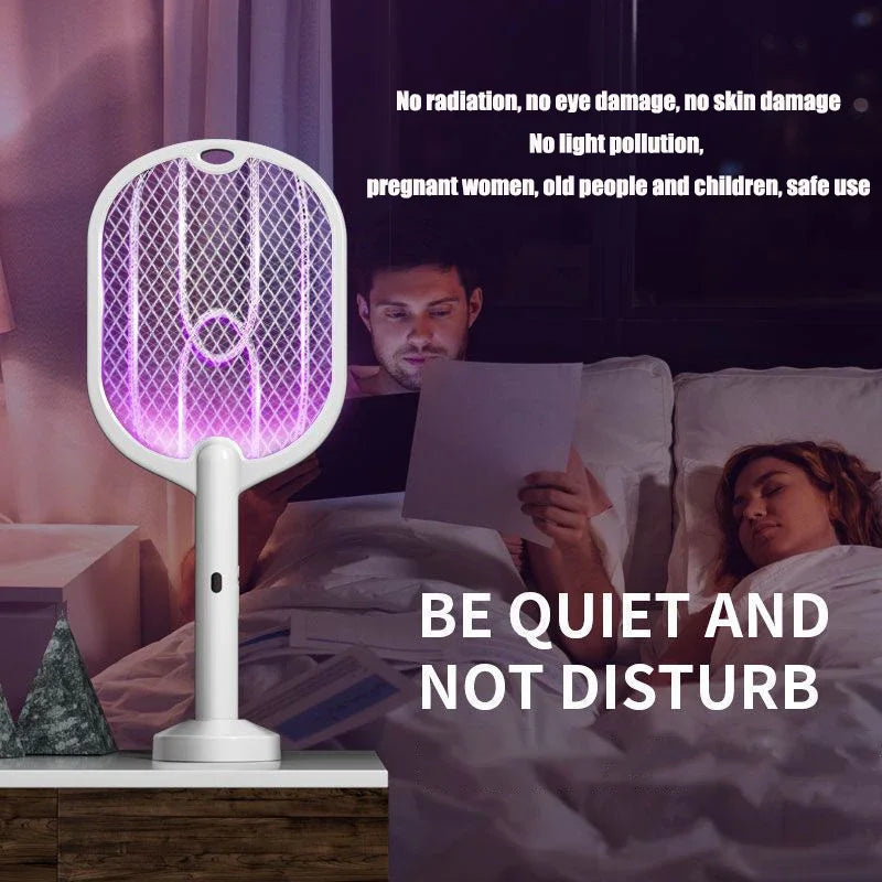 Upgraded 3000V Mosquito Swatter with TYPE-C Charging, 3 in 1 Electric