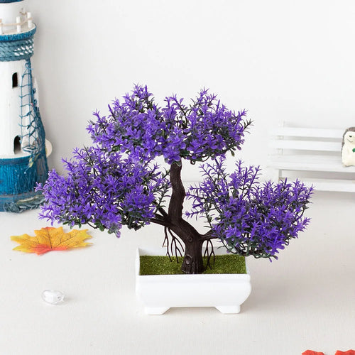 Artificial Plastic Plants Bonsai Small Tree Pot Fake Plant Potted