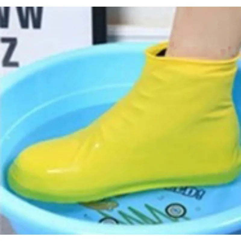 1 Pair Rubber Rain Boot Overshoes For Outdoor Use, Silicone Waterproof