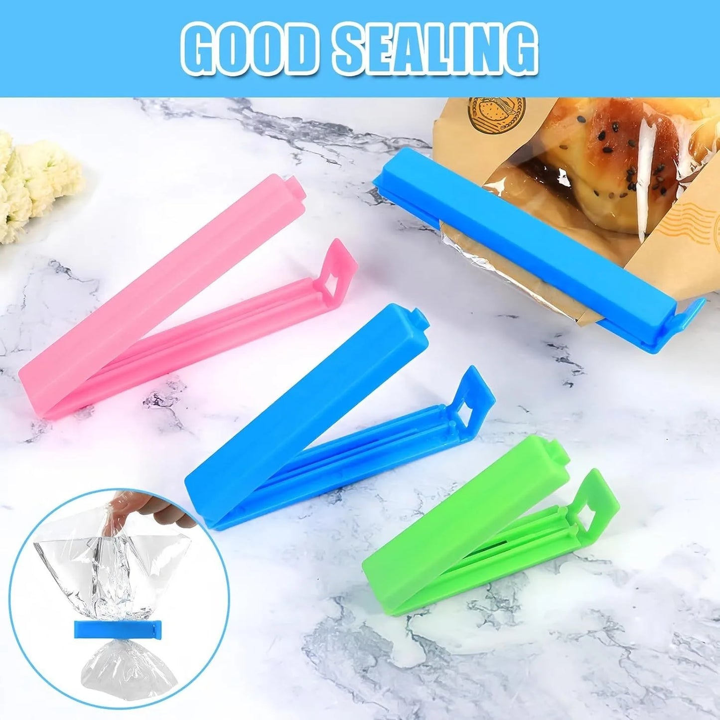 5-100PCS Food Snack Bag Sealing Plastic Clips For Packages Kitchen