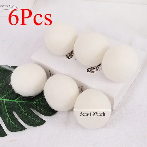 Wool Dryer Balls Reusable Natural Fabric Softener Laundry Washing