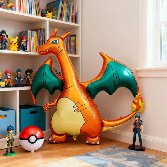 Pokemon Balloon 3D Large Fire-breathing Dragon Foil Balloon Children