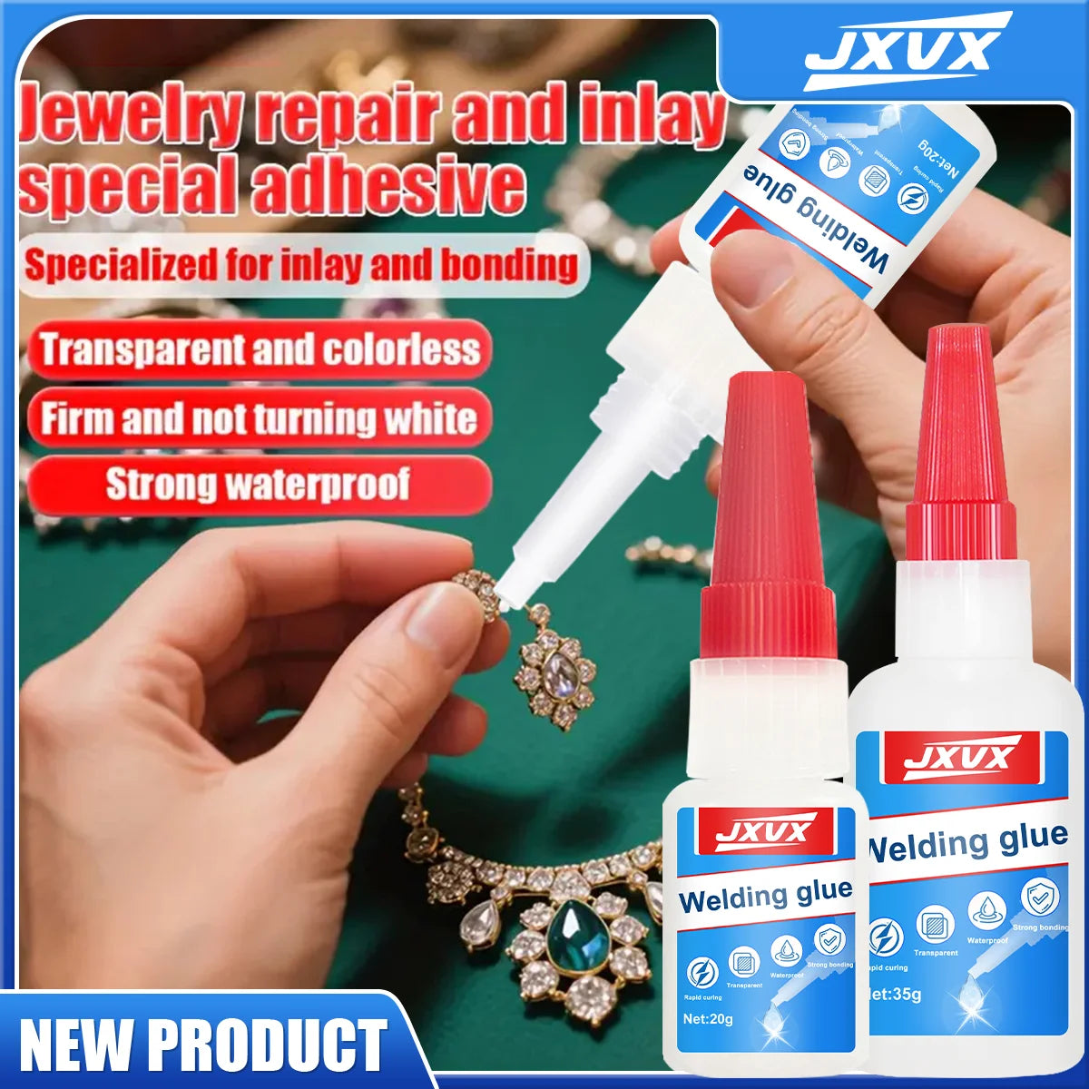 JXVX 50g High Strength Oil-Based Glue for Welding - Universal