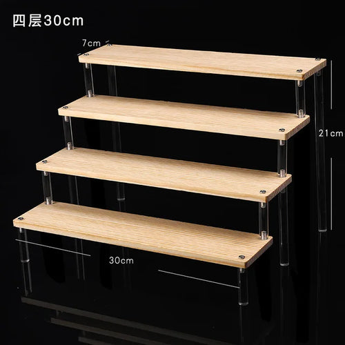 1-5 Tier Acrylic Display Stand,Clear Display Riser Rack for