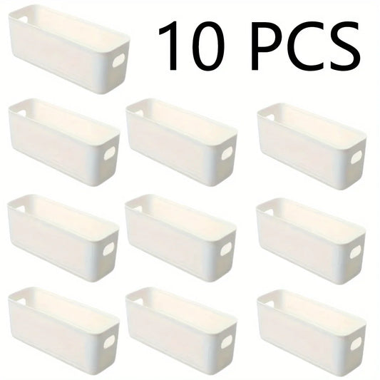 10pcs multifunctional storage box durable large-capacity desktop