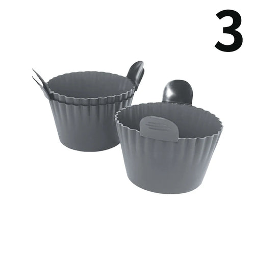 Silicone Air Fryer Egg Poacher Silicone Cupcake Baking Cups Ramekins