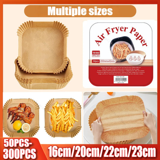 Cooking Paper Air Fryer Disposable Paper Square Round Baking Barbecue
